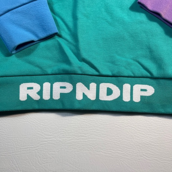 Ripndip Blue and Purple Hoodie with Cat and Alien sz L/XL - Picture 3 of 16